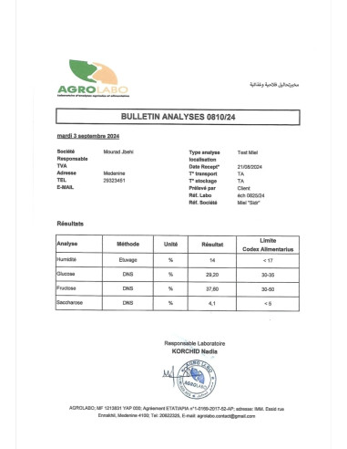 MIEL DE JUJUBIER 250g  عسل السدر حر