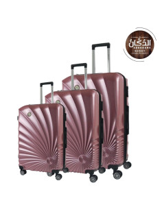 SET DE 3VALISES ABS 4 ROUES