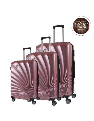 SET DE 3VALISES ABS 4 ROUES