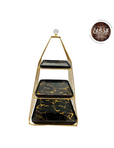 PRESENTOIRE GATEAUX MARBRE NOIR