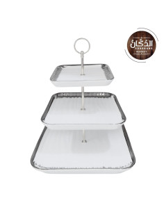 PRESENTOIR BLANC ARGENT