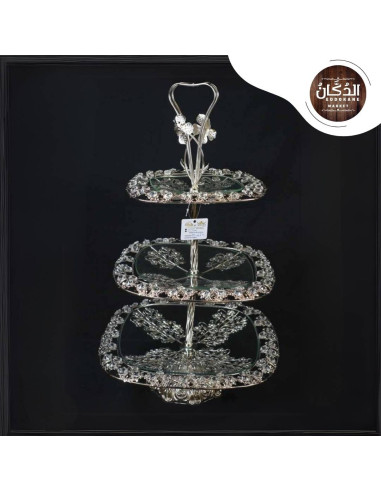 ETAGERE A GATEAUX ARGENTEE