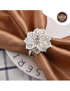 ROSE BAGUE SERVIETTES DE TABLE 6PCS