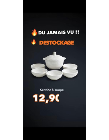 SERVICE A SOUPE 6 BOLS