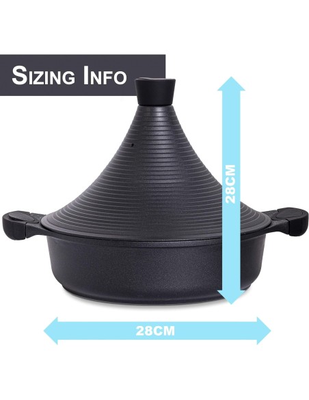Tajine marocain antiadhésif 28cm Tous feux